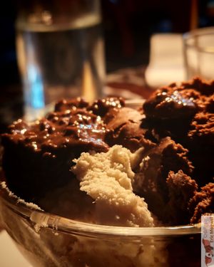 Chocolate mousses at Daimant Saint-Honoré in Paris