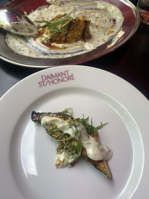 Courgette à la braisse    at Daimant Saint-Honoré in Paris