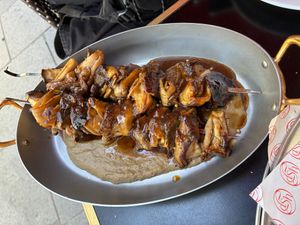 Mushroom skewers at Daimant Saint-Honoré in Paris