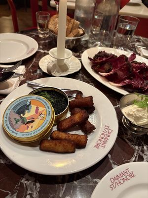 Caviar & smoked butter  at Daimant Saint-Honoré in Paris