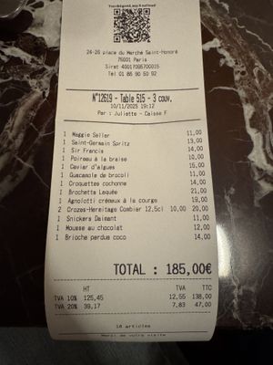   at Daimant Saint-Honoré in Paris