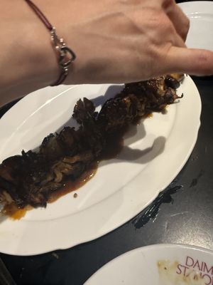 Mushroom kebab to die for  at Daimant Saint-Honoré in Paris