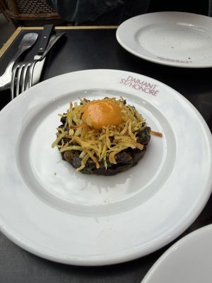 Potato tartare  at Daimant Saint-Honoré in Paris