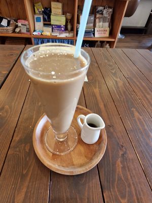 Iced Soya Latte with Ahornsirup at Karikari-chan in Himeji