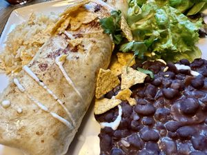 vegan burrito  at Restaurant "Don Quichotte" in Rust
