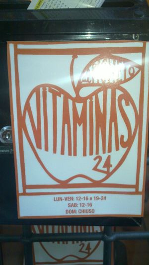 opening hours (24.08.2015) at Vitaminas24 in Rome