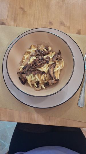 Pasta mit Pilzen (vegan) at Vitaminas24 in Rome