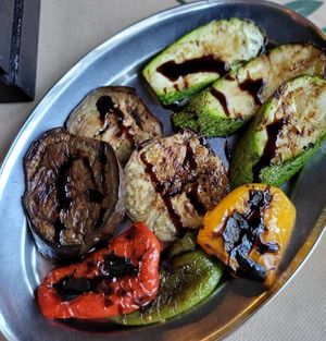 Grilled vegetables at Taverna Perama   in Rhodes