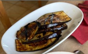 Fried eggplants at Taverna Perama   in Rhodes
