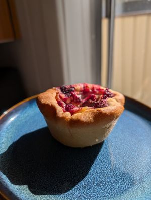 Vegan Berry Brioche made with delicious cashew custard 🤤 at Kraken Sourdough in Huskisson