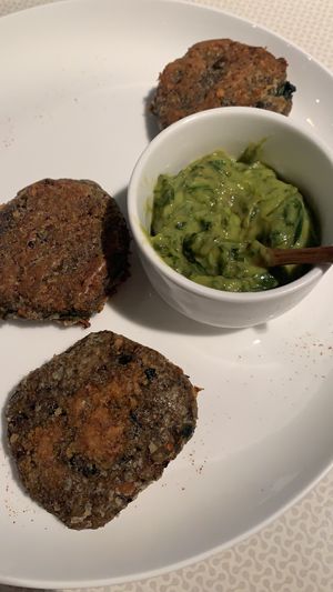 Black bean with kale guacamole at Pure and Whole - Shanghai Centre in Shanghai