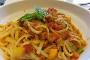 seitan bolognese pasta at Pure and Whole - Shanghai Centre in Shanghai