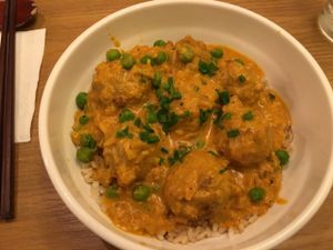 Indian kofta balls at Pure and Whole - Shanghai Centre in Shanghai