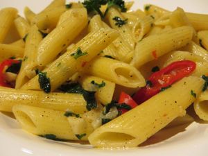 penne aglio e olio ai peperoncini at Canossa in Saarbrucken