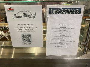 Another view of the dressing menu at Naked Lunch in Bryn Mawr