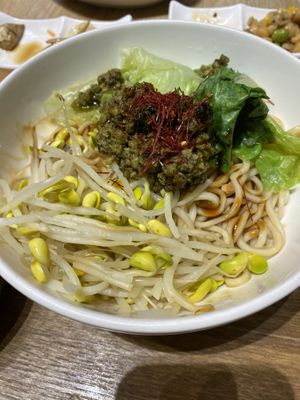 Herb veggie meat sauce noodles  at Apekhā Vegetarian - Yizhong - 阿潘家幸福蔬食 中店 in Taichung