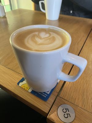 Latte with oat milk  at Boston Tea Party - Whiteladies Rd in Bristol