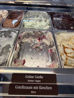 Green cucumber.  at Eismanufaktur Prinzeneis  in Berlin