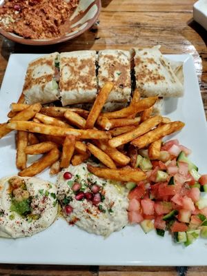 Falafel wrap  at Alkofeia Restaurant in Bayonne