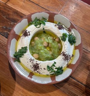 Hummus  at Alkofeia Restaurant in Bayonne