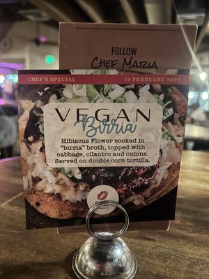 The daily special from the first photo   at Boca  in Tucson