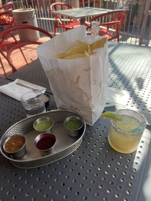 Different salsas (they change their salsas a lot)  at Boca  in Tucson