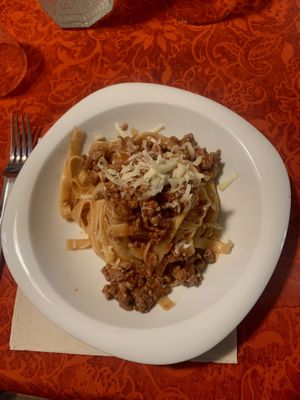 tagliatelle al ragù vegan  at Brugnola1932 Vegan Country House in Bardi