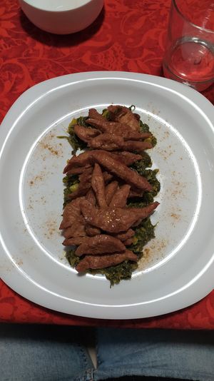 Straccetti di seitan at Brugnola1932 Vegan Country House in Bardi