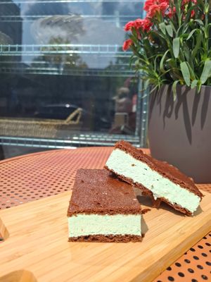Vegan and gluten-free soft cookie icecream at Tytti's Bakery in Lappeenranta