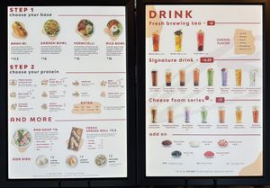 Menu at counter   at Banh Mi Zon  in Petaluma