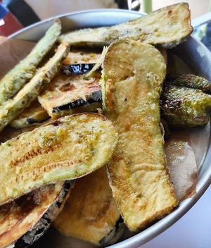 Fried eggplant at Ornament of Psinthos - Στολίδι της Ψίνθου in Rhodes