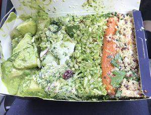 Potato salad, broccoli, rice and rice and carrot  at Botanica in Red Hill