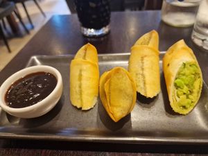 Avocado spring rolls   at OKA - Notting Hill in West London