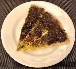 Zataar manakish at Corniche All Day Dining Restaurant in Abu Dhabi