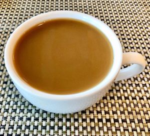 Almond milk latte  at Jalun in Dubai