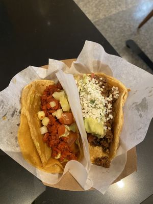 Pastor and asada taco  at Tacotarian - Miracle Mile in Las Vegas