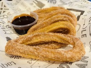 Churros and chocolate sauce   at Tacotarian - Miracle Mile in Las Vegas