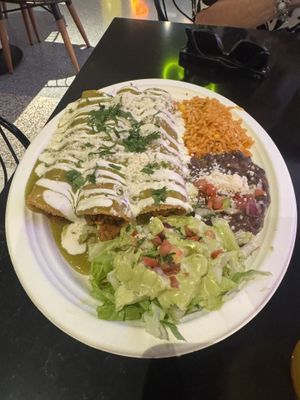 Beyond Meat Enchiladas   at Tacotarian - Miracle Mile in Las Vegas