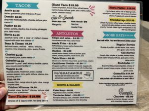 Menu  at Tacotarian - Miracle Mile in Las Vegas