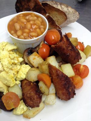 Full english, vegan style! at O' Joy in Shrewsbury