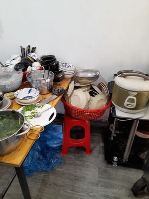 Kitchen area at Cơm Chay 12k in Ho Chi Minh City