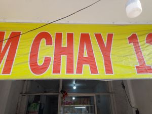Sign outside at Cơm Chay 12k in Ho Chi Minh City