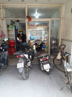 Parking out front at Cơm Chay 12k in Ho Chi Minh City
