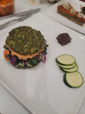 Veggie burger at Conscious Kitchen Atx in West Lake Hills