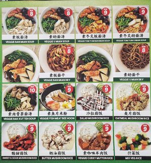 Menu at Vegetarian Ban Mian - 素板面 in Kuching