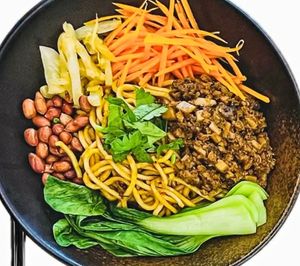 Friday special mala noodles at Roots & Seeds in Kuching