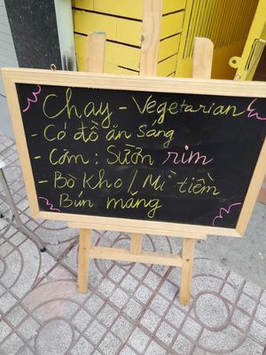 Notice outside at Tự Tại in Ho Chi Minh City