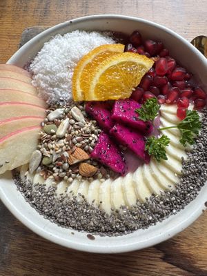 Blueberry smoothie bowl  at Organic Smoothie Bowl and Cafe - Thamel  in Kathmandu