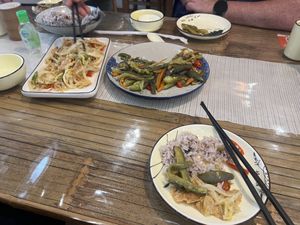 Bean curd and eggplant  at Home Cooking Place - 闲来私房菜 in Yangshuo