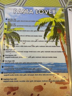 Menu  at Justine Food & Beverage in Malapascua Island